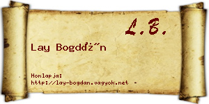 Lay Bogdán névjegykártya